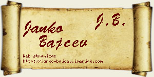 Janko Bajčev vizit kartica